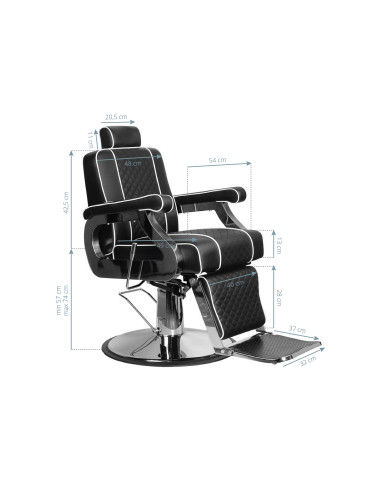 Gabbiano barber chair paulo black