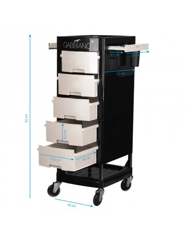 Gabbiano hairdressing assistant ft65 black / white