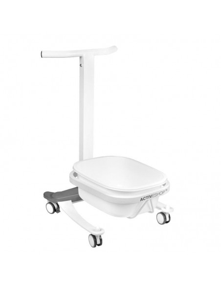 Comfort pedicure tray on wheels with lift function