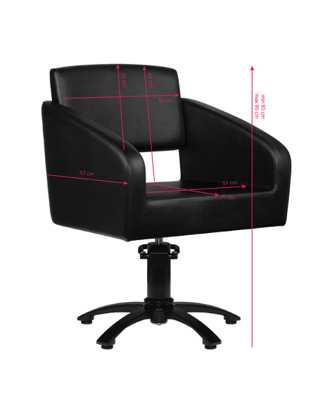 Gabbiano black bergen barber chair