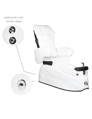 Spa pedicure chair as-122 white with massage function