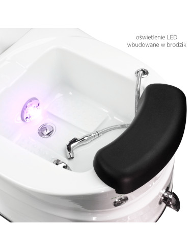 Spa pedicure chair as-122 white with massage function