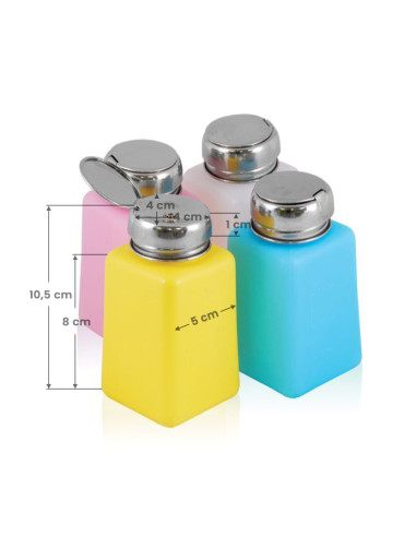 Pump bottle chrome 180ml mix color