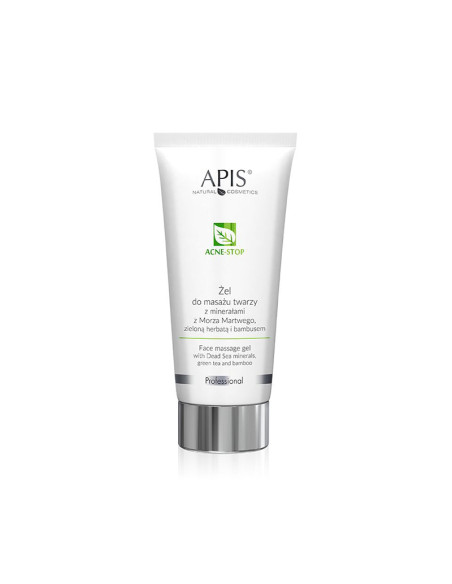 Apis acne-stop smoothing gel for face massage for oily skin with minerals from the dead sea, green tea and bamboo