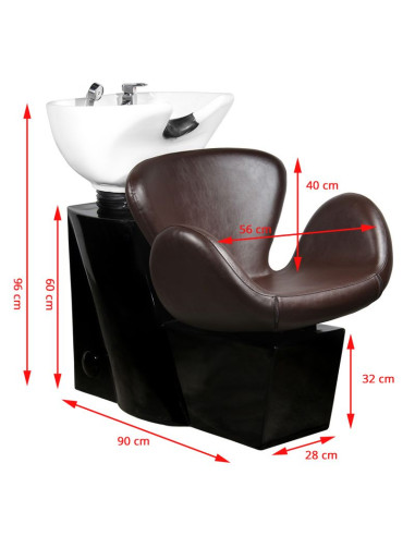Gabbiano Amsterdam hair wash unit brown