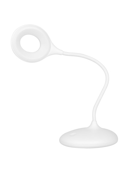 Ring led lamp snake on the desk white