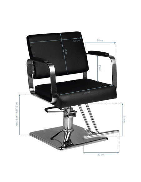 Hair system hs202 barber chair black