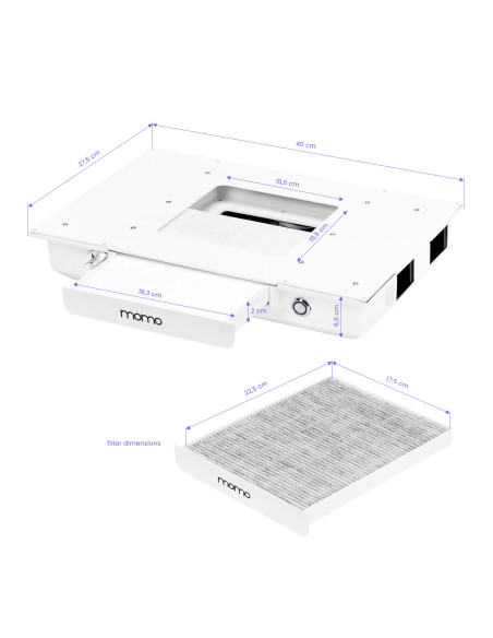Cassette dust absorber momo professional j02 white