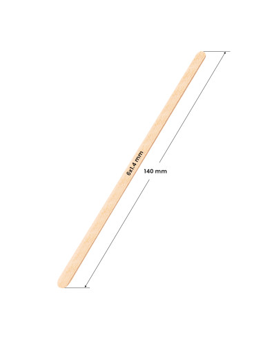 Wooden spatula, small 140x6x1.4mm - 150 pieces