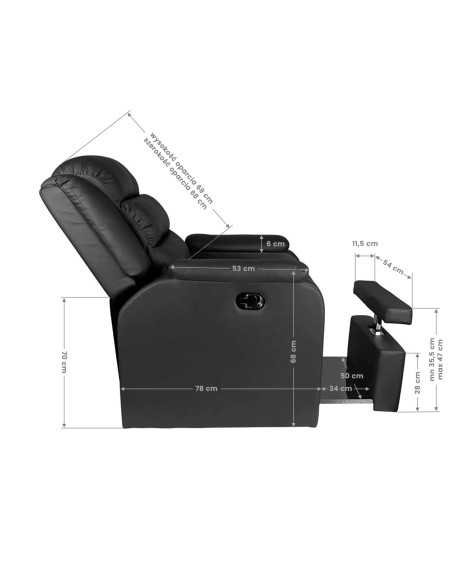 Spa chair for pedicure hilton black