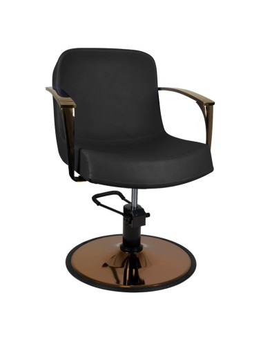 Gabbiano styling armchair, copper, black Bologna