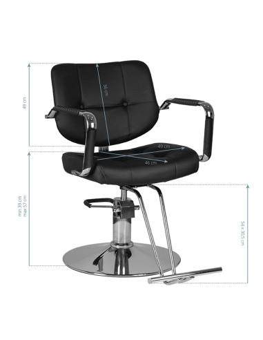 Gabbiano hairdressing chair vigo black