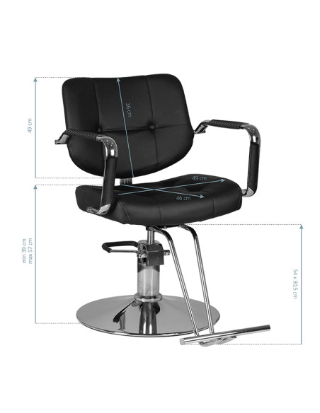 Gabbiano hairdressing chair vigo black