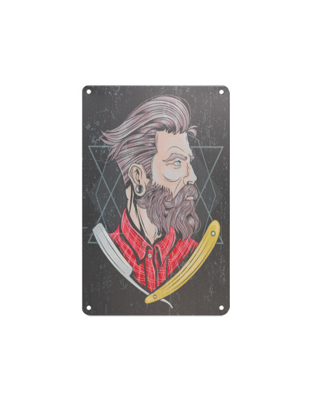 Decorative plaque barber b079