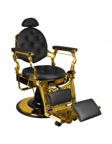 Gabbiano barber chair giulio gold black