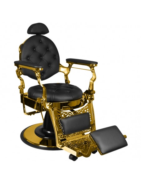 Gabbiano barber chair giulio gold black