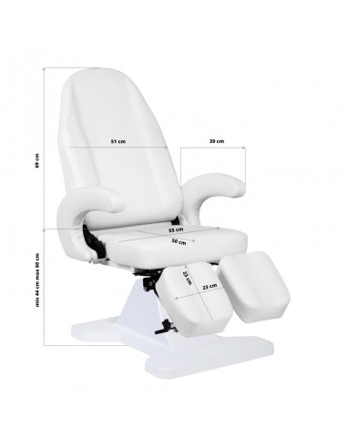 112 hydraulic podiatry chair white