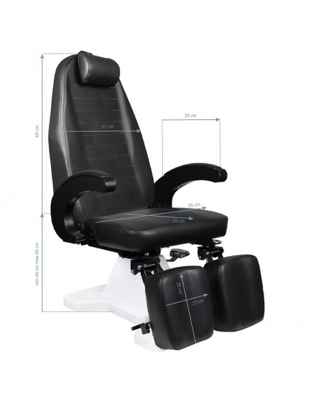 112 black hydraulic podiatry chair