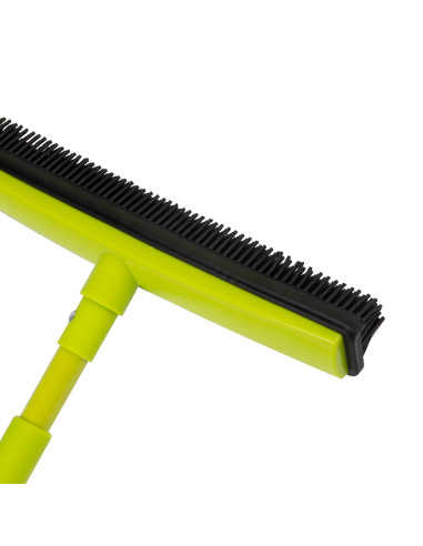 Rubber barber's broom with a telescopic handle