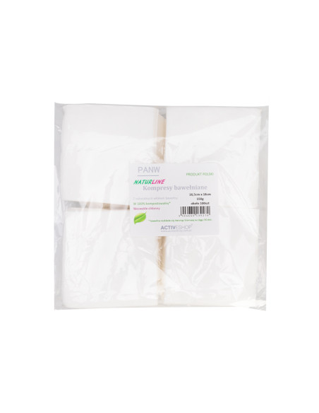 COTTON COMPRESSES NATURLINE 150G 16.5cm x18cm