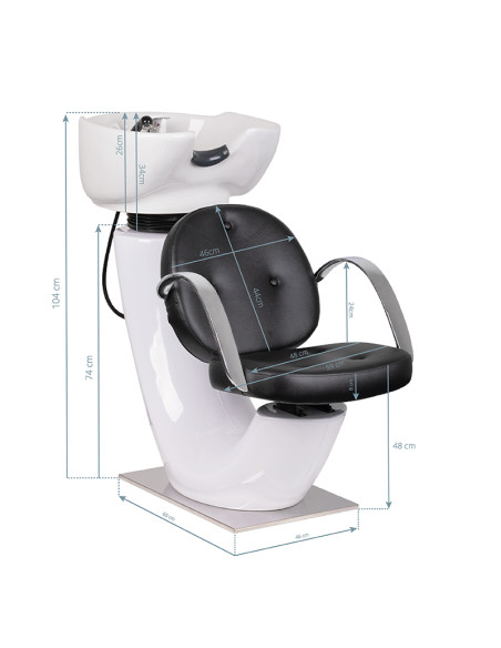 GABBIANO HAIR WASH UNIT ASTI BLACK