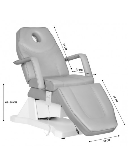 ELECTRIC COSMETIC CHAIR SOFT 1 MOTOR. GRAY