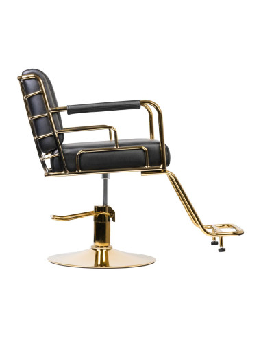 GABBIANO HAIRDRESSING CHAIR PRATO GOLD - BLACK