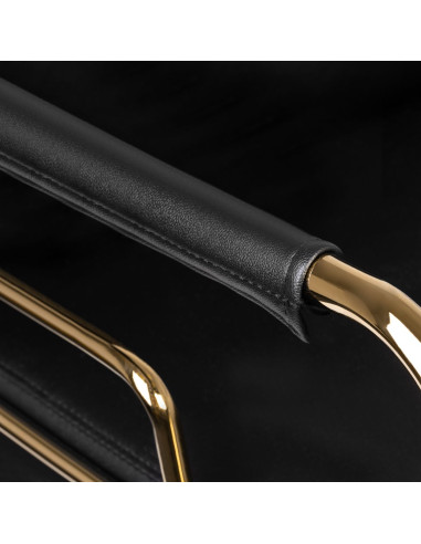 GABBIANO HAIRDRESSING CHAIR PRATO GOLD - BLACK
