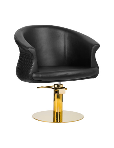 Gabbiano hairdressing chair Wersal gold black
