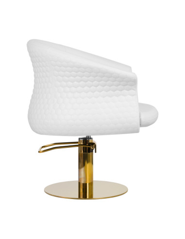 Gabbiano hairdressing chair Wersal white gold