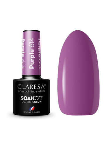 CLARESA Hybrid polish PURPLE 614 -5g