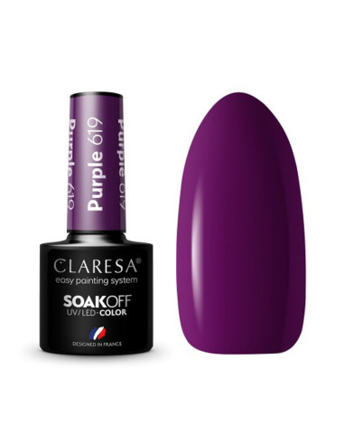 CLARESA Hybrid polish PURPLE 619 -5g