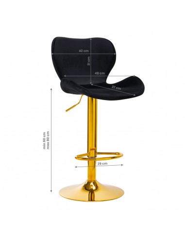 BAR STOOL QS-B15 VELVET BLACK