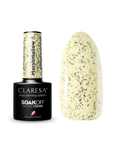 CLARESA hybrid polish MARSHMALLOW 8 5g