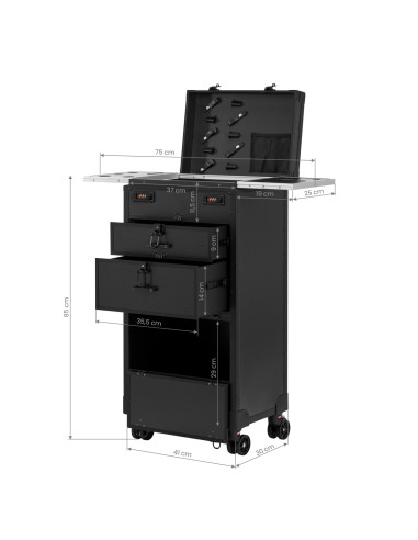 GABBIANO MOBILE HAIRDRESSER ASSISTANT V21 BLACK