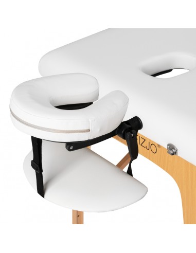 WOODEN FOLDING MASSAGE TABLE COMFORT ACTIV FIZJO LUX 2-SECTIONS 190X70 WHITE
