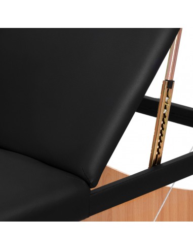 WOODEN FOLDING MASSAGE TABLE COMFORT ACTIVFIZJO LUX 3-SECTIONS 190X70 BLACK