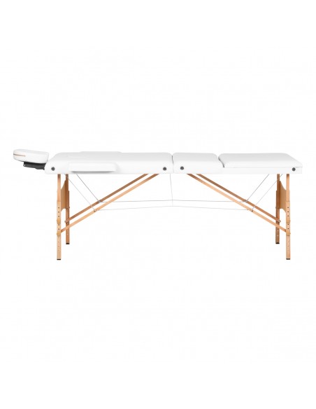 WOODEN FOLDING TABLE FOR MASSAGE COMFORT ACTIVFIZJO LUX 3 SECTIONS 190X70 WHITE