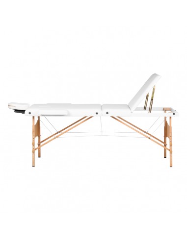 WOODEN FOLDING TABLE FOR MASSAGE COMFORT ACTIVFIZJO LUX 3 SECTIONS 190X70 WHITE
