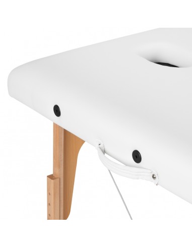 WOODEN FOLDING TABLE FOR MASSAGE COMFORT ACTIVFIZJO LUX 3 SECTIONS 190X70 WHITE