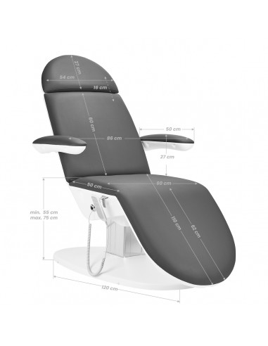 Cosmetic chair electr. 2240 Eclipse 3 actuators gray