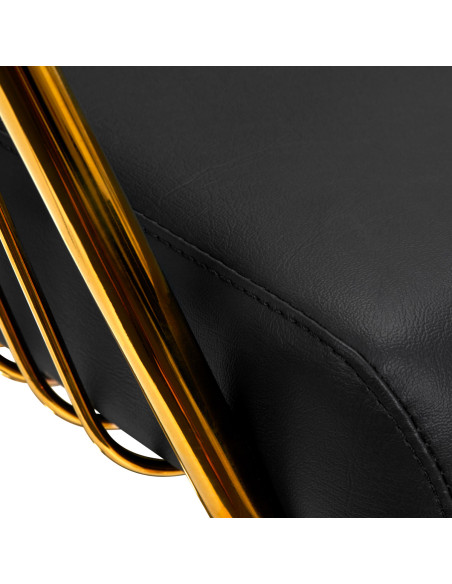 Gabbiano hairdressing chair Lille gold black