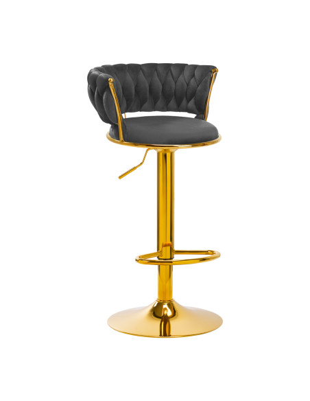 4Rico Bar Hocker QS-B313a gray velvet