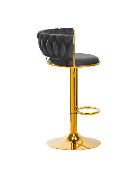 4Rico Bar Hocker QS-B313a gray velvet