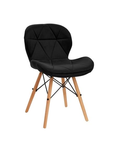 4Rico Cosmetic chair QS-186 black velvet