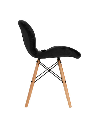 4Rico Cosmetic chair QS-186 black velvet