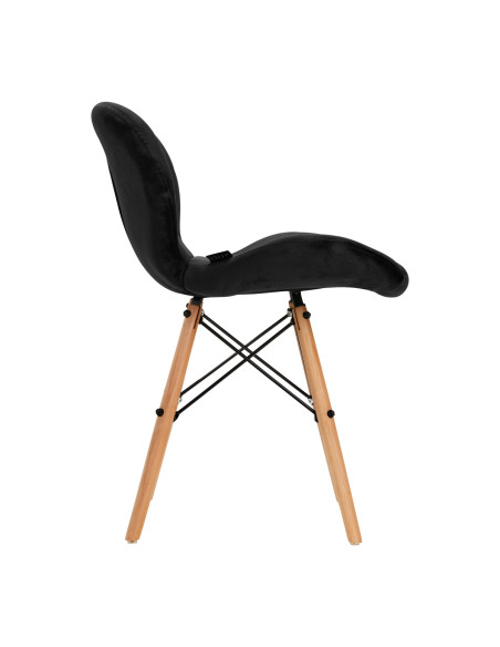 4Rico Cosmetic chair QS-186 black velvet