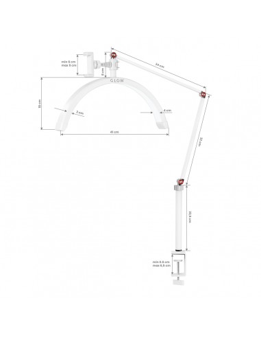 Glow MX3 treatment lamp for table top white