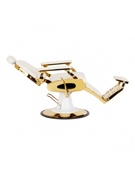 Gabbiano barber chair Francesco Gold white