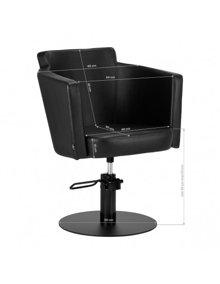 Hairdressing chair Gabbiano Roma Black